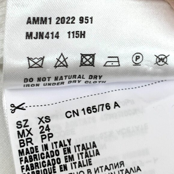 Miu Miu White Logo Embroidered Short-Sleeve T-Shirt W/ Pink Hem XS - Picture 5 of 8